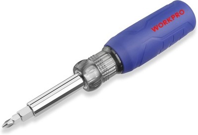 11-in-1 Portable Screwdriver Set with Comfort Grip, Multi-bit and 8 Bits Include