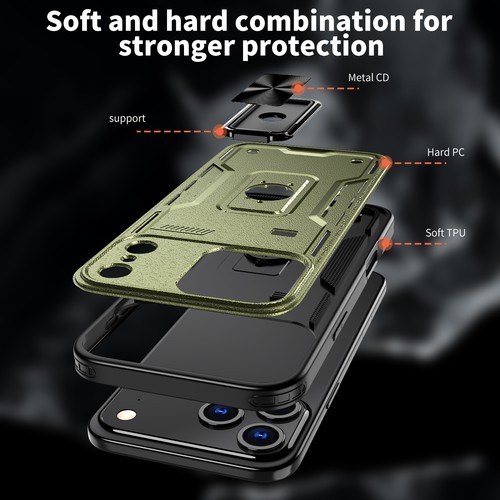 Custodia magnetica iPhone 17 / 16 Pro Max con cavalletto antiurto anti impronte digitali - Foto 25 di 57