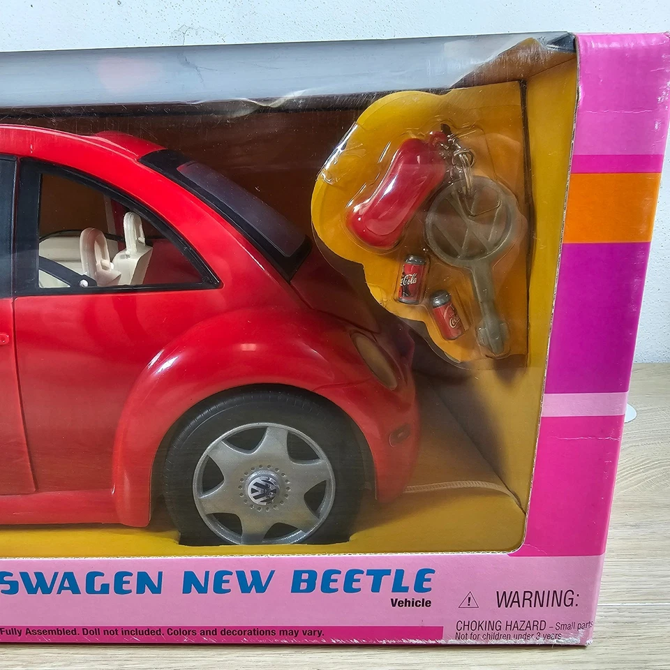 Mattel Barbie Volkswagen Nuevo Escarabajo Rojo Bug Coche #28259 De Colección 2000 *Caja dañada Foto 4 de 4