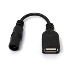 USB Female to DC Power Jack 5.5 2.1mm Charge Adpter 5V Cable for Phone Tablet