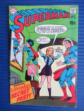 SUPERMAN # 218 - (FINE) -SUPERMAN'S SECRET PAST-SUPER-SON-WORLD OF MR. MXYPTLK