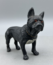 Antique CAST IRON BOSTON TERRIER Bulldog Figurine Paperweight Hubley Style Dog 4