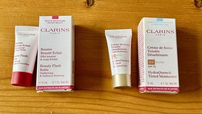 2x, Clarins : Beauty Flash Balm, HydraQuench Tinted Moisturizer, je 5 ml, NEU