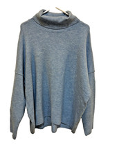 New Vince Camuto Heather Blue Knit Turtleneck Sweater Super Soft Women's XXL