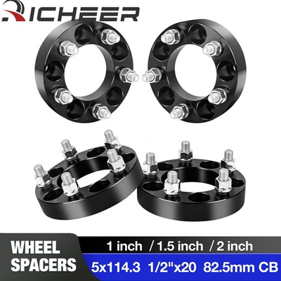 #ad 4PCS 1quot; 1.5quot; 2quot; 5x4.5 5x114.3 Wheel Spacers For Jeep Wrangler Ford Edge Explorer $70.89