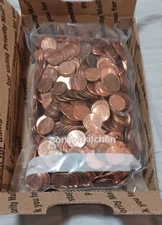BULK LOT 1000 - POST-1982 ZINC PENNIES APPX 5.6 LBS UNSEARCHED - VACUUM SEALED