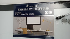 QUARTER Magnetic Dry Erase Board 17 x 23 in black frame 79282
