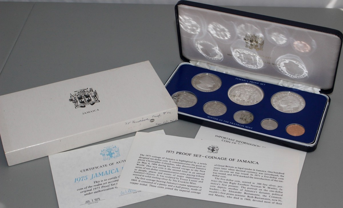 Jamaica Proof Set 銀貨 Jamaica Proof Set 銀貨 1976-jamaica-9-piece-proof-set