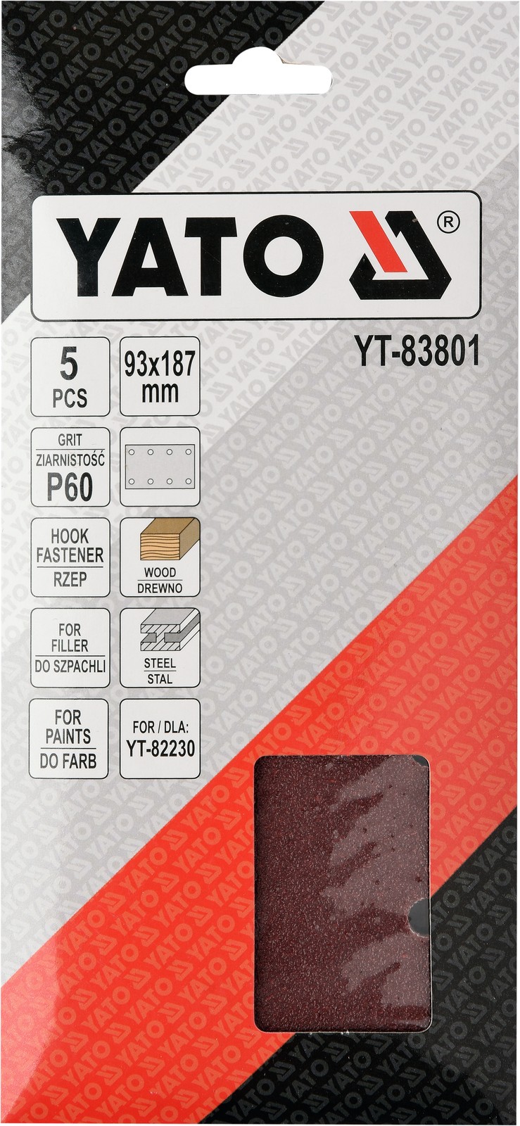 Fits YATO NARZ�DZIA YT-83801 SANDPAPER 90MM X 187MM P60   ⭐UK Stock⭐