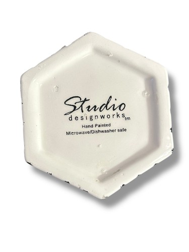 Prospero Studio DesignWorks Fußbecher Tasse skurril handbemalt Herzen Muster - Bild 7 von 9