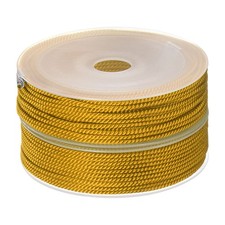 2pcs Twisted Nylon Twine Thread Beading Cord 2mm 13M/43 Feet String, Goldenrod