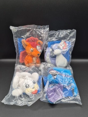 1998 Pokemon KFC Plushy Toys Complete Set of 4 Factory Sealed