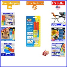 2-Part Clear Epoxy Glue, 0.84oz, Waterproof, High Temp, Fast Cure for Crafts