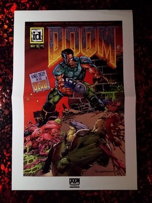 Doom Eternal Gamestop Promo Poster Knee Deep in the Dead iD Software 11 x 16