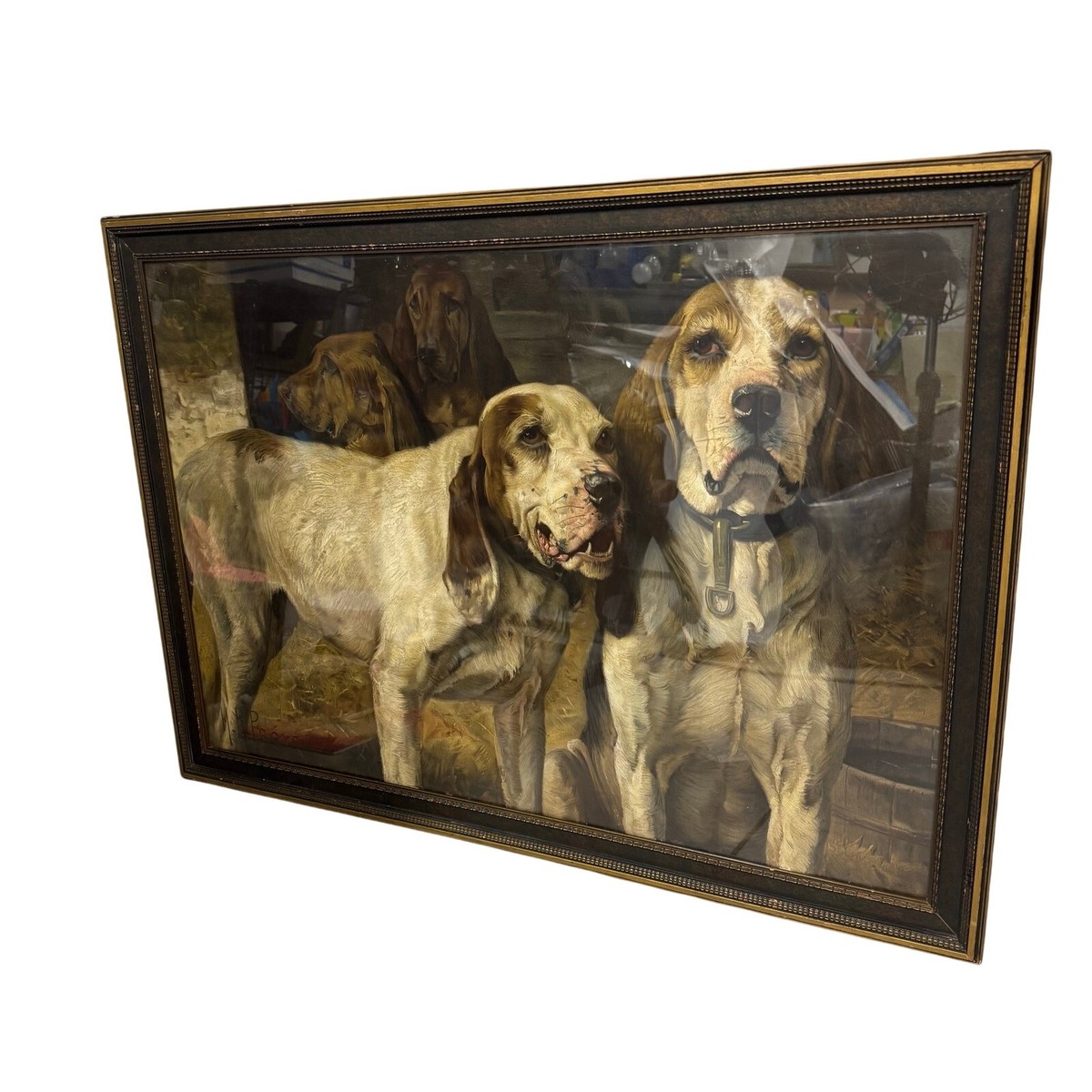 Winchester Bear Dogs Repeating Arms Co 1907 Lithograph Henry