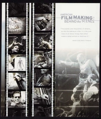 USA:  American Filmmaking. Schmuckbogen postfrisch** - Bild 1 von 2