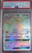 Machamp GX (Secret) 154/147 Sm-Burning Shadows PSA 9