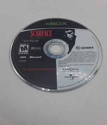 Scarface: The World is Yours (Microsoft Xbox, 2006) Disc Only Tested!