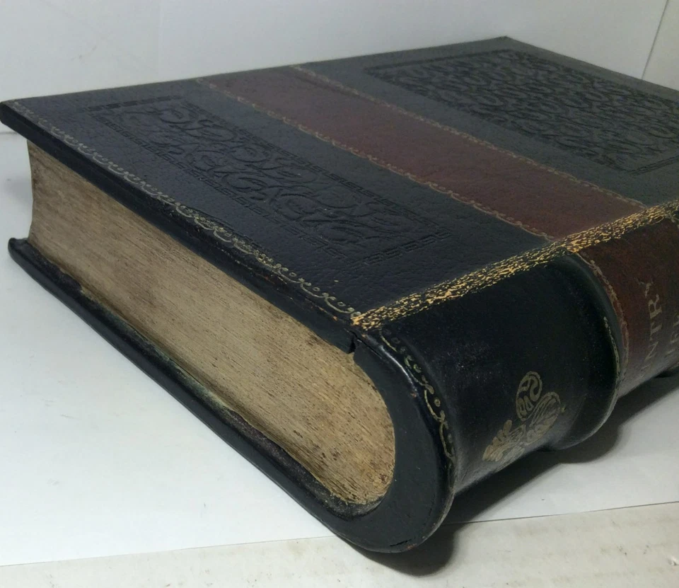 Decorative Faux Book Storage Box Vintage Leather Style 9 X 6 X 1.75 - Image 4 of 4