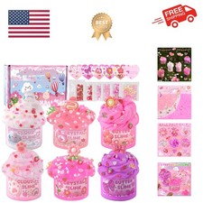 6 Pack Slimes, Pink Slime Kids, Cloud Slime kit for Girls Ages 8-12, Toys for...