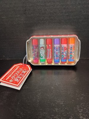 Vintage Bonne Bell Coca Cola Sprite Fanta Lip Smackers Gift Set Of 6 Sealed NOS
