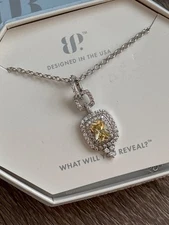 Bomb Party OG Necklace 2025 Gleeful in The Sun Lemon CZ & Rhodium