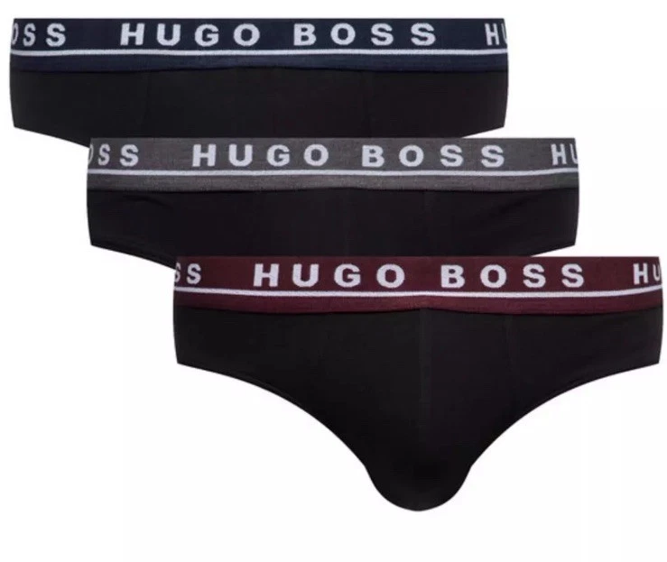 Boss Hugo Boss L42647  Mens 2 Pack Cotton Stretch Briefs Size Medium - Image 2 of 2