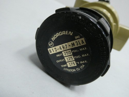 Norgren B12-497-M3LA Filtro-regolatore pneumatico 250psi 0-160psi 1/2in Npt - Foto 5 di 6