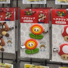 Super Mario Hair Clips Set of 2 Fire FlowerKawaii Accessories Japan New Nintendo