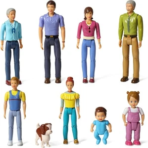 Doll Collection Sweet Lil Family Friends Figures New Addition Set of 9 Dollhouse