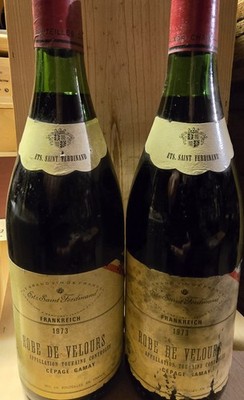 2 Flaschen 1973er ROBE de VELOURS Cepage Gamay Ets. Saint Ferdinant  Touraine