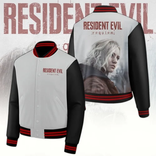 Fast Ship Resident Evil Requiem Varsity Jacket Trending - product listing photo