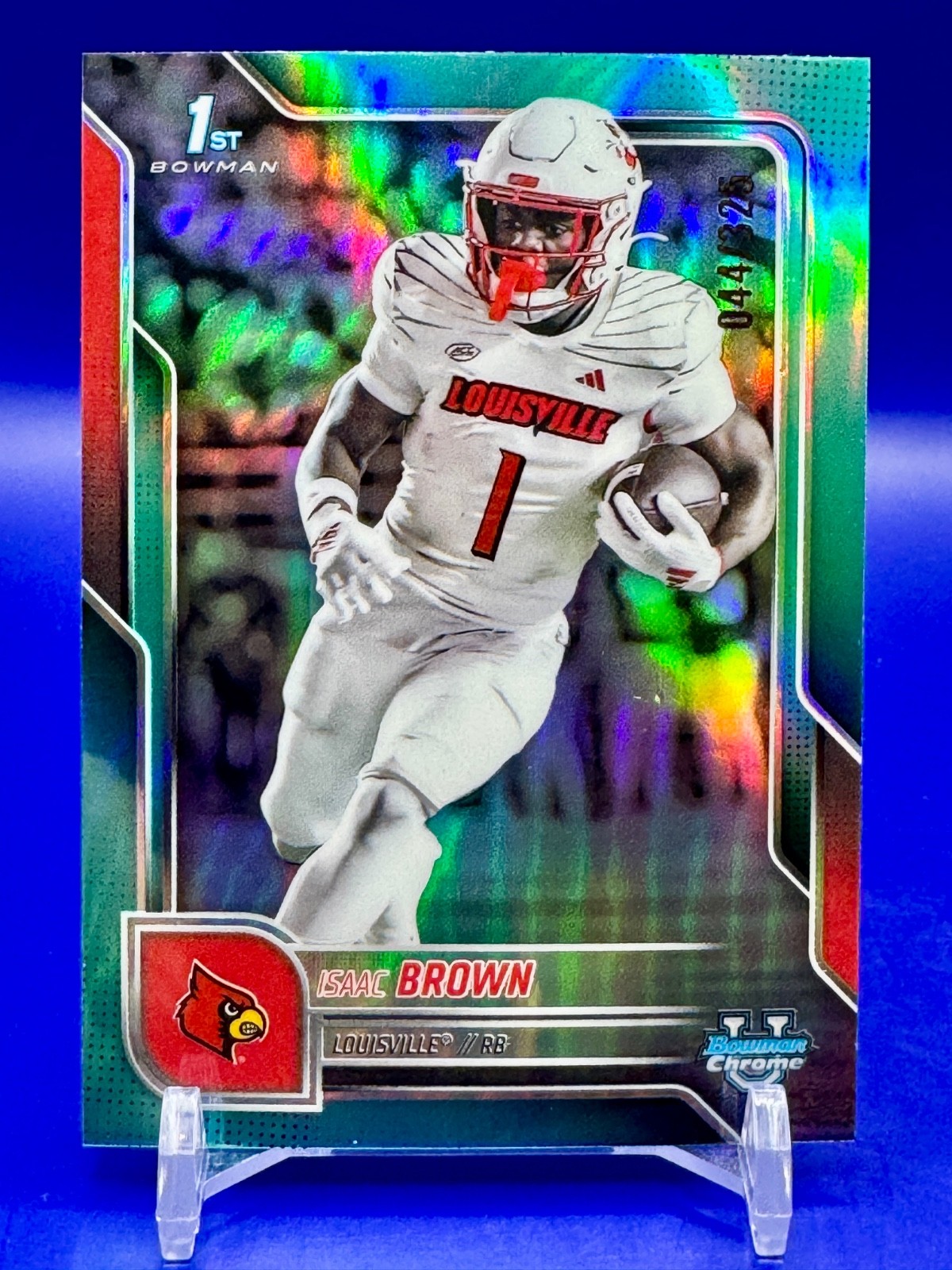 2025 Bowman University Chrome Isaac Brown #32 1st Bowman Aqua Refractor /325