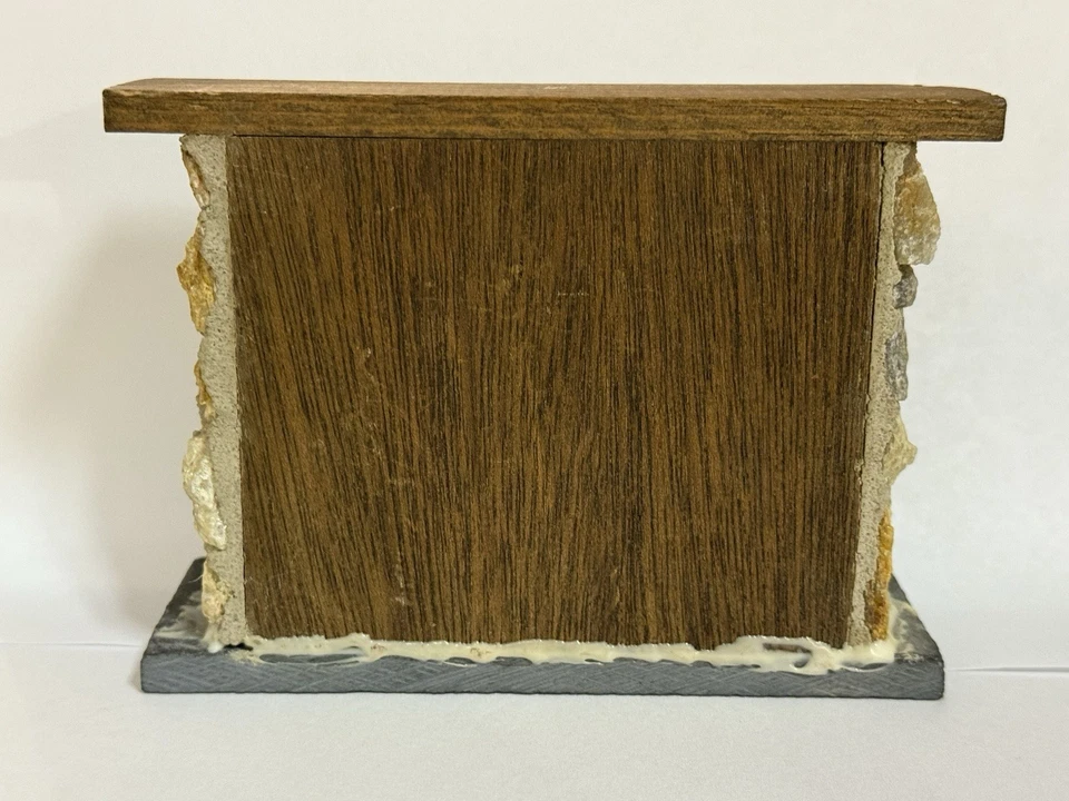 Chimenea muebles artesanales antiguos de colección para casa de muñecas Foto 2 de 4