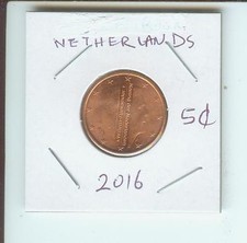 2016  5 Euro Cents NETHERLANDS Willem Alexander  5-€ cents coin