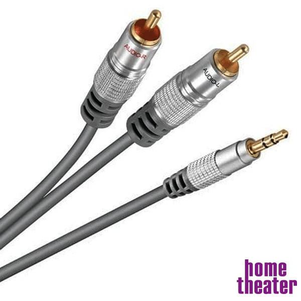 Thumbnail - Home Theater Klinke Cinch Audiokabel - 3.5mm Auf 2 X Rca - Vergoldet -