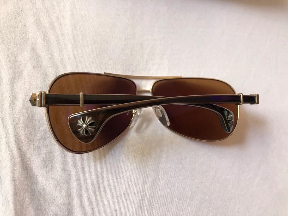 Chrome Hearts Grand Beast Sunglasses Gold Plated/Ebony Wood Chrome Hearts Grand Beast Sunglasses Gold Plated/Ebony Wood