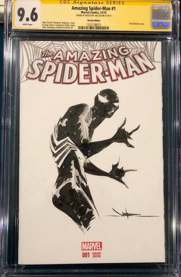 JAE LEE ORIGINAL Signed Sketch Art CGC 9.6 Spider-Man Homecoming Marvel not CBCS Comic Art