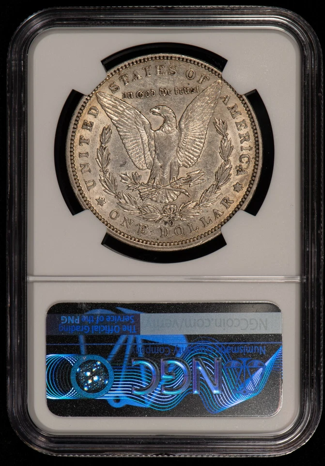 1896-O $1 Morgan Silver Dollar - Luster - NGC AU 50 - SKU-B2363 - Image 3 of 4