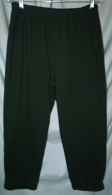 Bobbie Brooks Dark Green Pull On Tapered Leg Capri Knit Pants Women's S