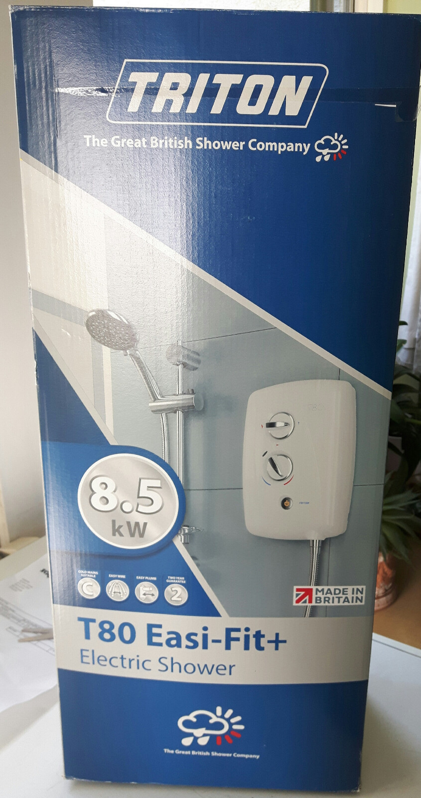 Triton T80 EasiFit+ Thermostatic Electric Shower 5012663153752 eBay
