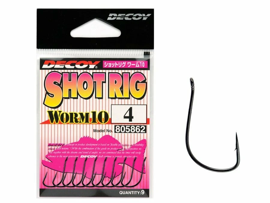 Decoy Worm 10 Shot Rig Hook #1 - #6 Accessoires leurres souples