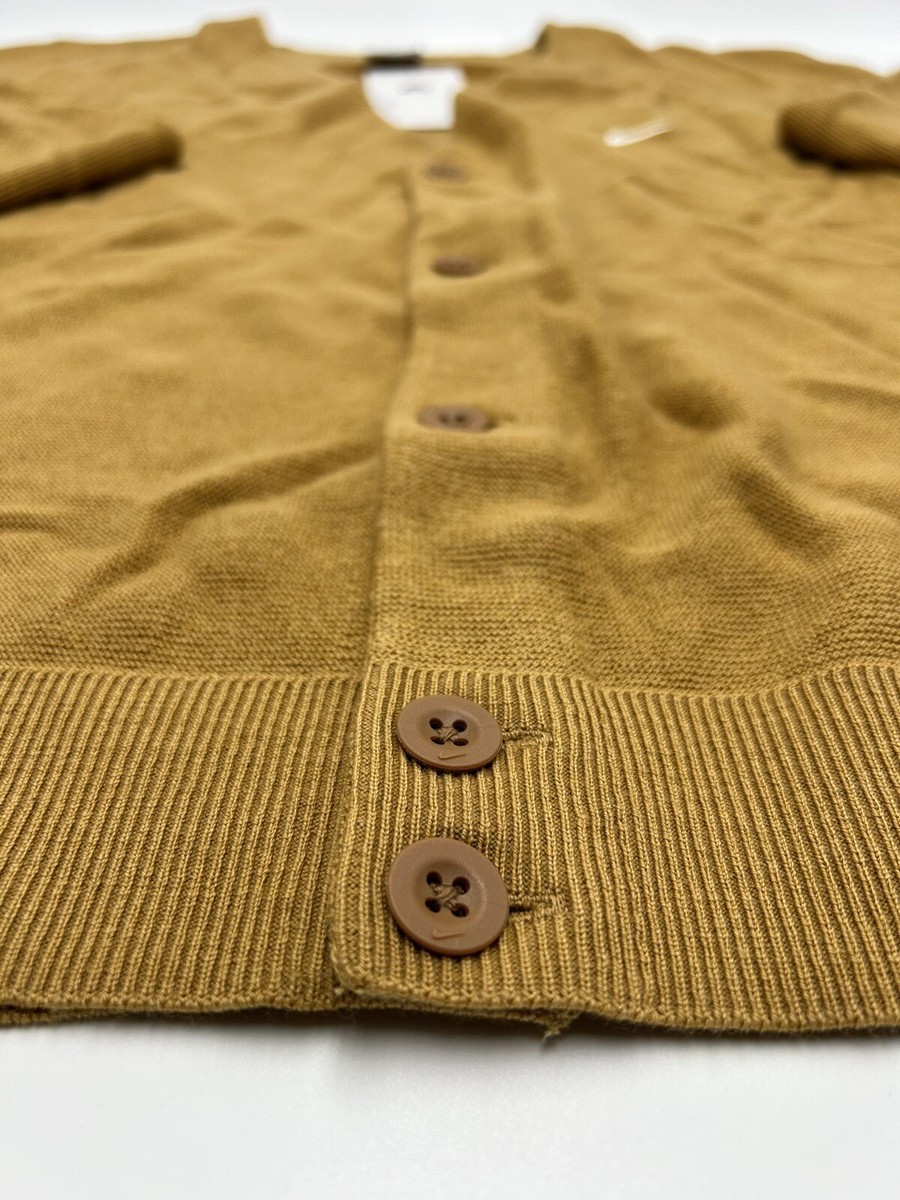 NIKE SB Skate Wool Blend Men's Cardigan Sweater Elemental Gold
