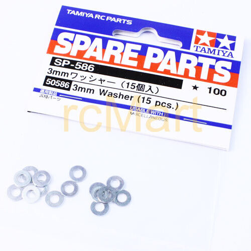 Tamiya 50586 RC Car 3mm Washer (15pcs) Set SP586 Spare Hop Up Parts - Picture 1 of 1