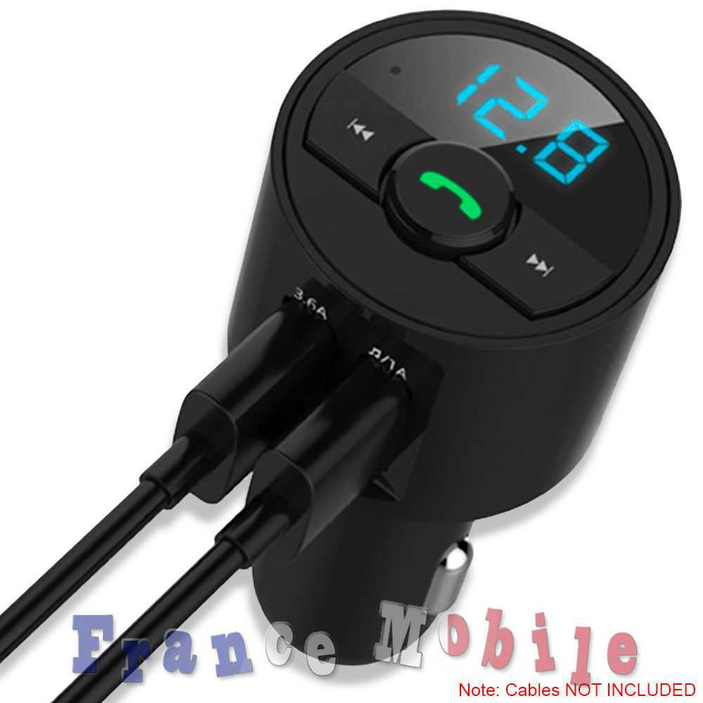 Adaptateur Radio Sans Fil Double USB Pour Allume-cigare - Lecteur Musique BT28 Noir