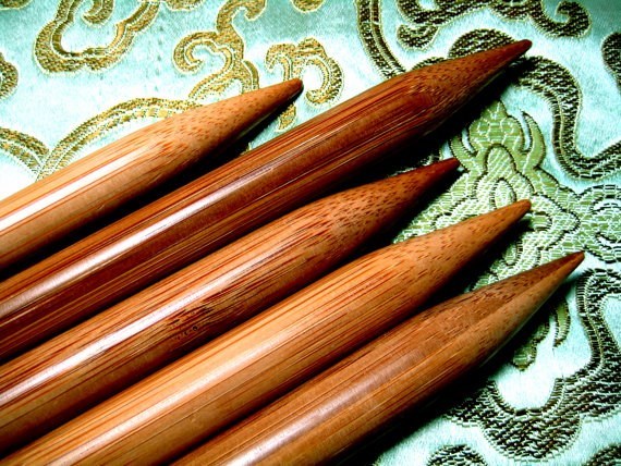 Many Sizes Double Point Knitting Needles Bamboo 6/" Bleached Knitzy ~15 cm