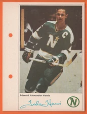 Edward Ted Harris (With Logo) 1971-72 Toronto Sun Photos - Minnesota North Stars