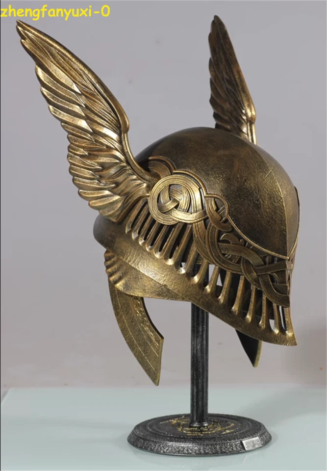 Valkyria Malenia Cosplay Casco Dorado Máscara FRP 1:1 Casco Usable Halloween Prop Foto 3 de 4