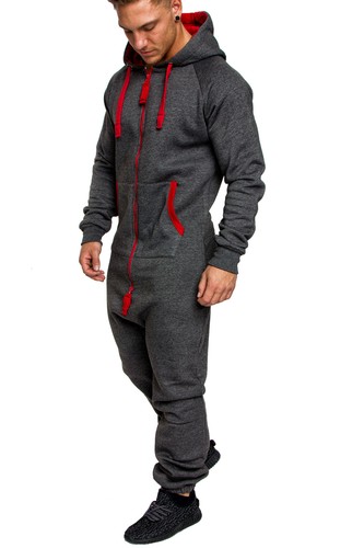 Herren Overall Jumpsuit Jogging Onesie Sportanzug Trainingsanzug Camouflage 3004 - Bild 4 von 4