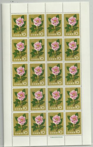 JAPAN Stamps: 1961 Camellia Japonica. Sheet of 20.  MNH - 第 1/1 張圖片